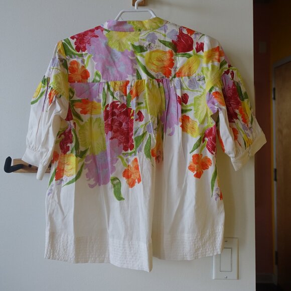 Anthropologie Yukiko Noritake Darcey Popover Swing Top XS 0 - Picture 14 of 16